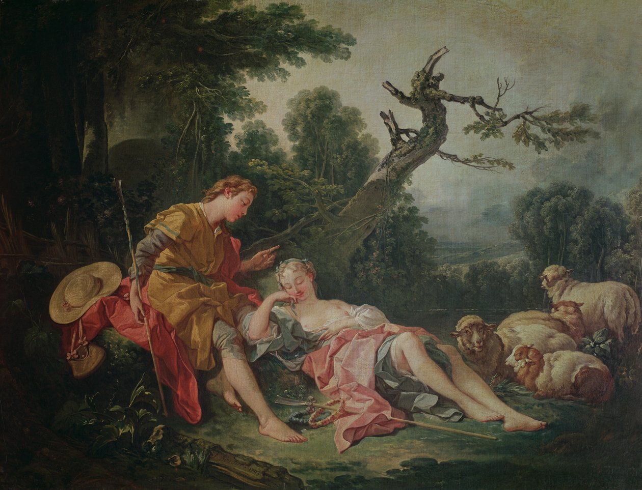 Den sovande herdinnan av François Boucher