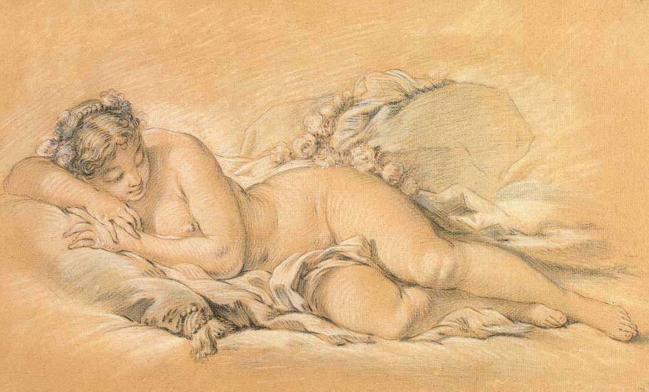 Young Woman Sleeping av François Boucher
