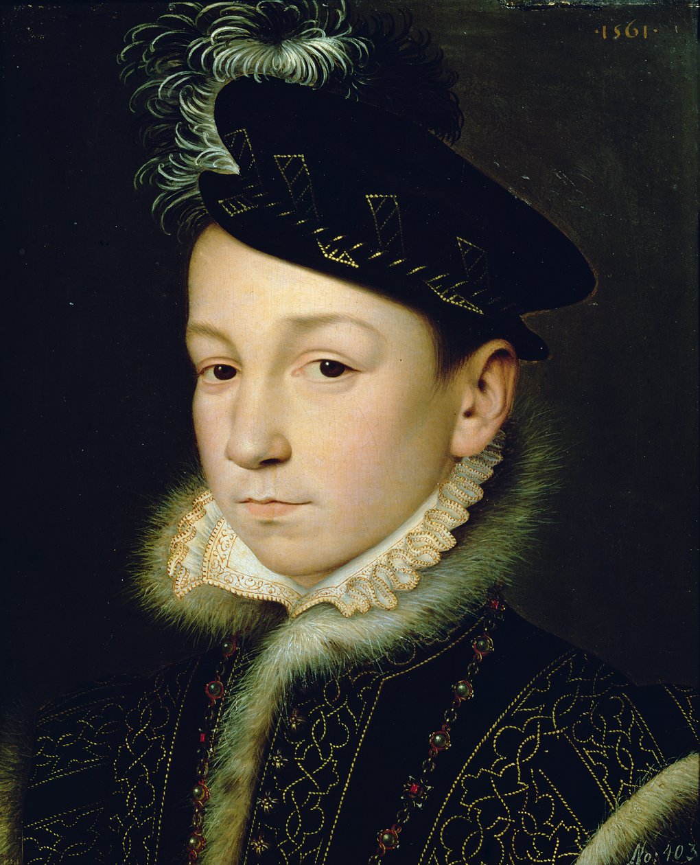 Karl IX (1550-74) av François Clouet