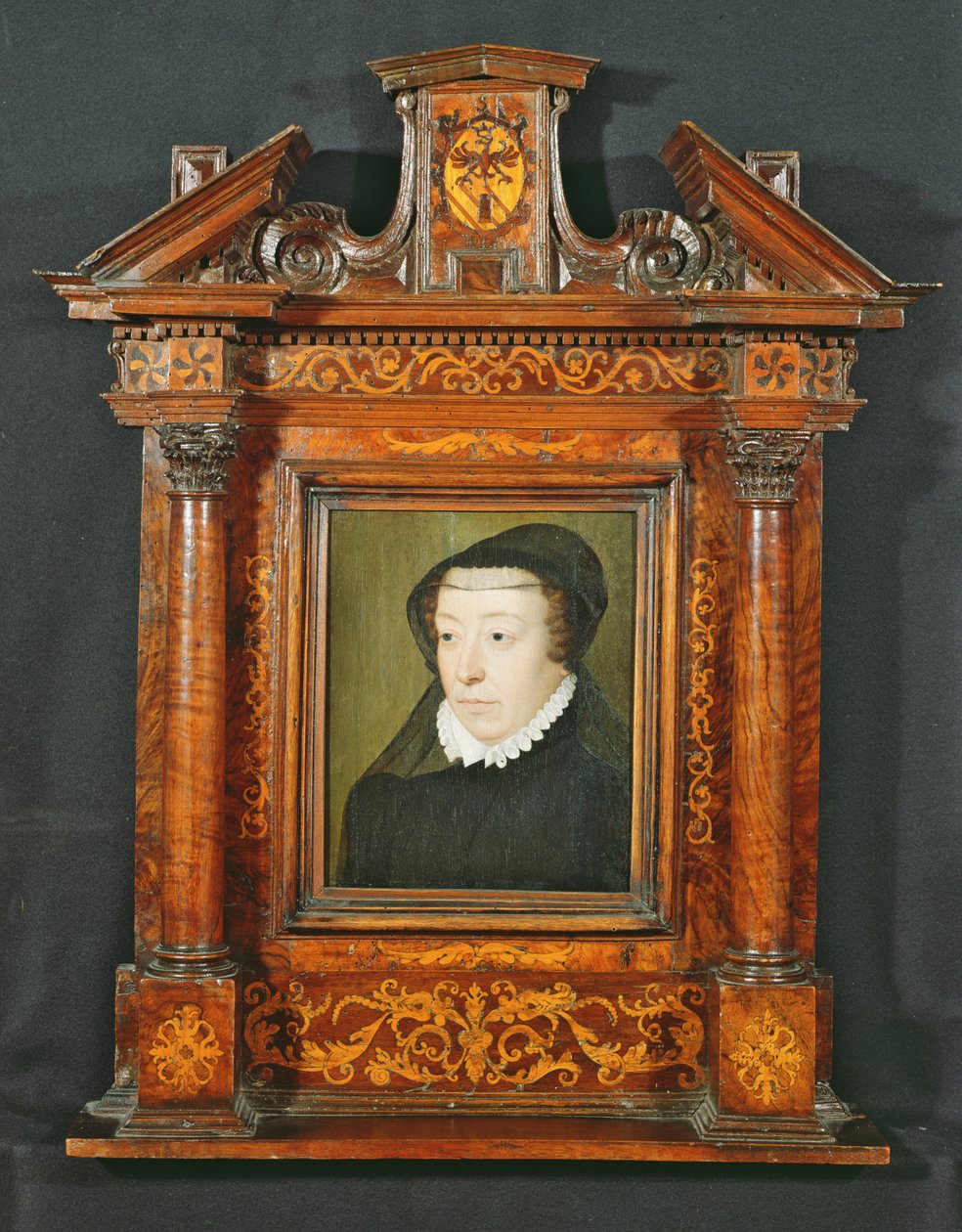 Porträtt av Catherine de Medici (1519-89) (se även 173434) av François Clouet