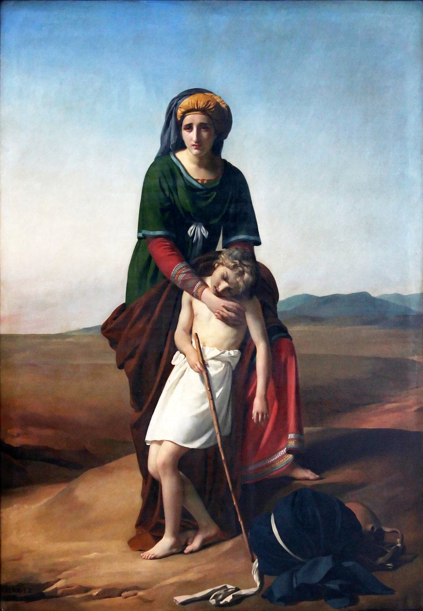 Hagar and Ismael in the Desert av François Joseph Navez