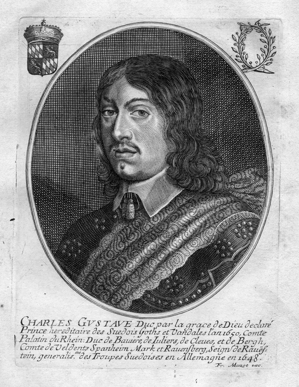 graverat porträtt av François Mazot