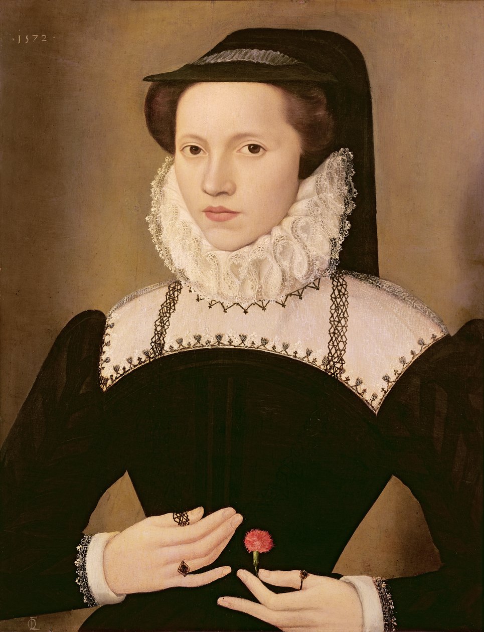 Porträtt av Anne Waltham, 1572 av François Quesnel