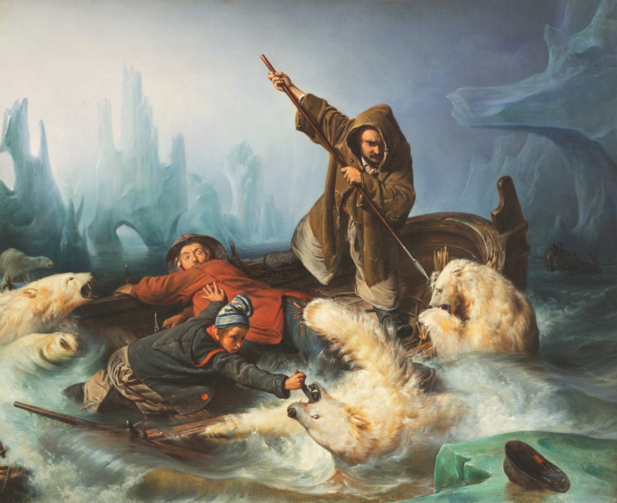 Mot isbjörnar, 1839. av François August Biard