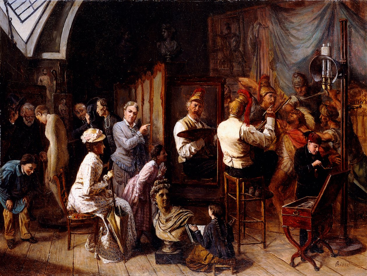 Konstnärens studio, av François Auguste Biard
