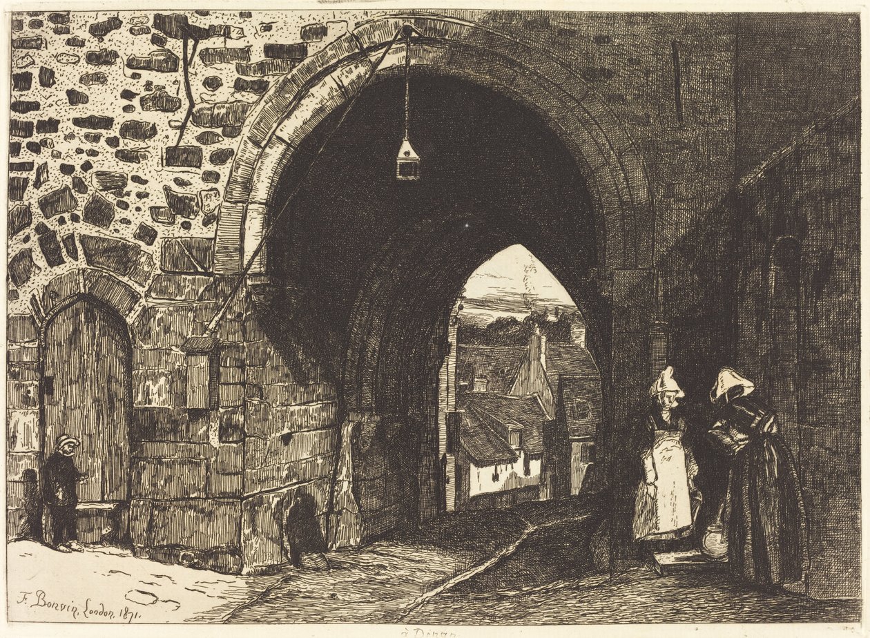 Porte de St Malo i Dinan av François Bonvin