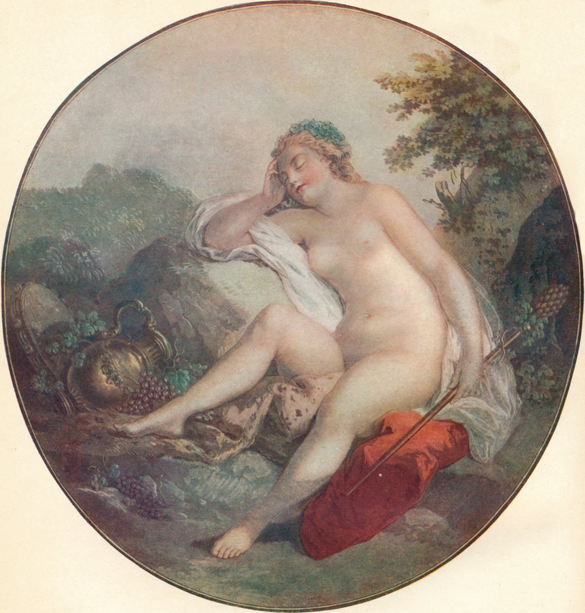 En Bacchante, 1700-tal av François Boucher