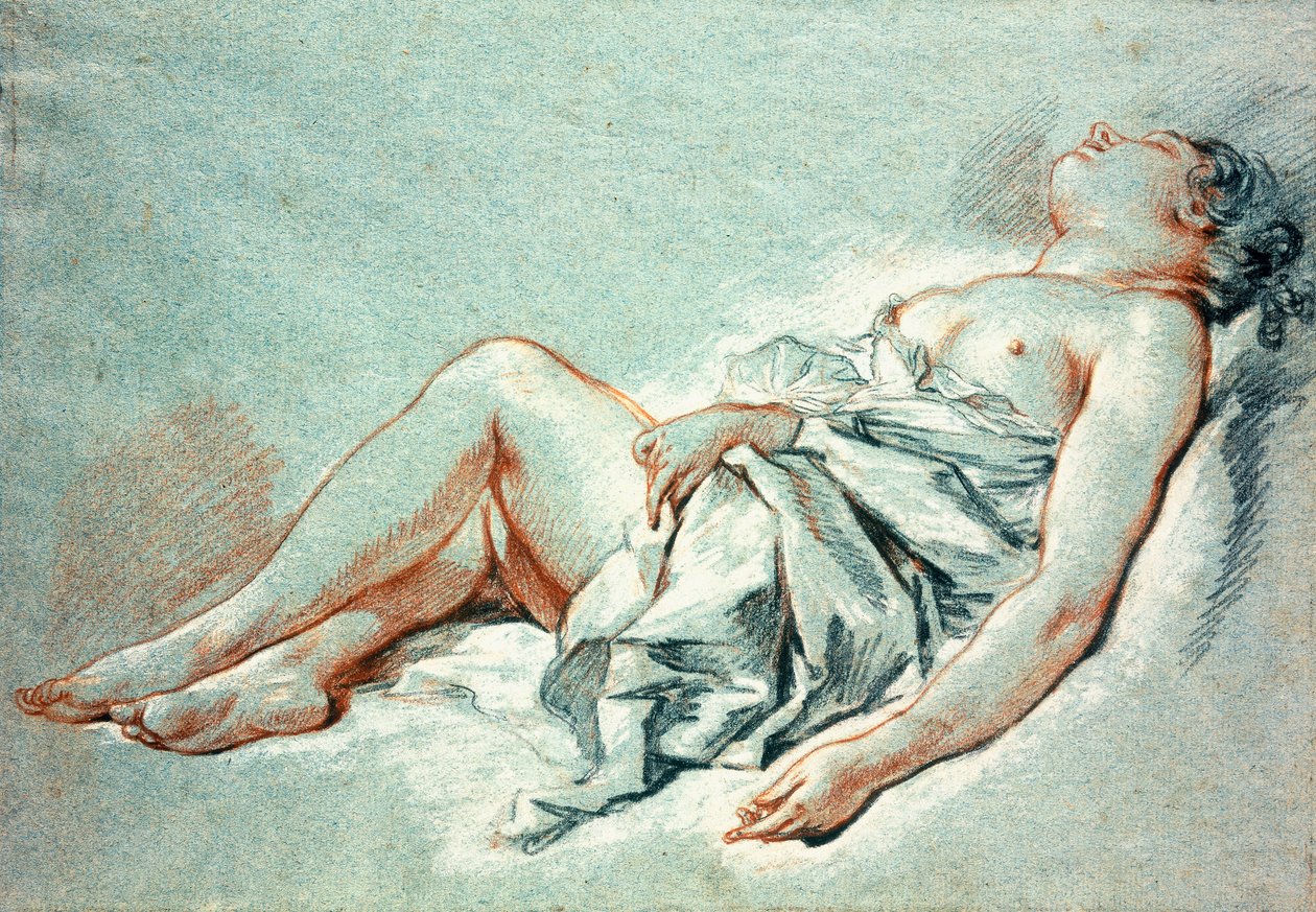 En sovande flicka, av François Boucher