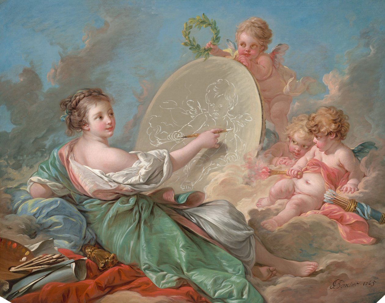 Allegori över målningen, 1765. av François Boucher