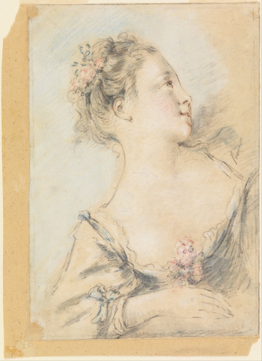 Byst av en ung flicka av François Boucher