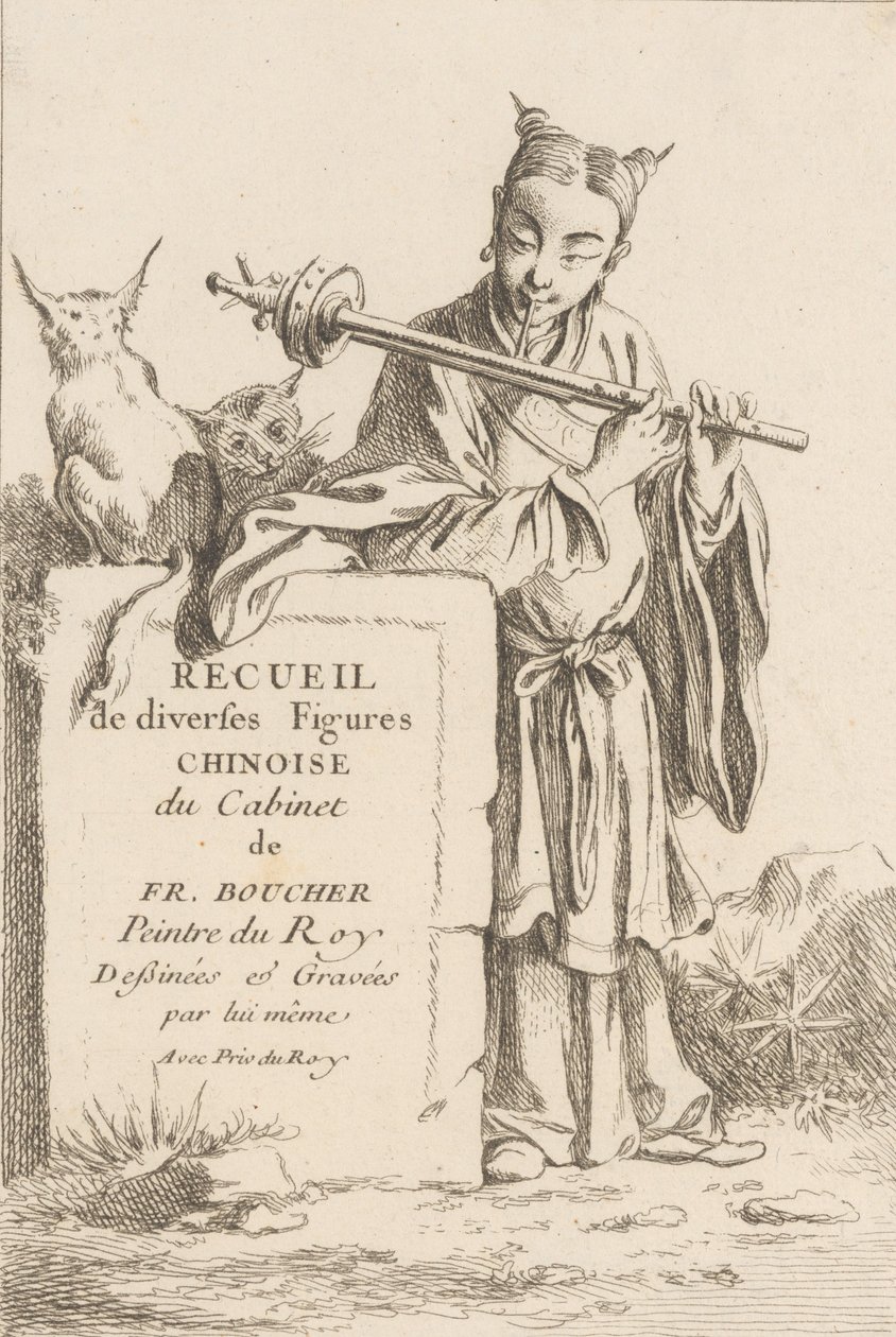 Samling av olika kinesiska figurer, 1738-45. av François Boucher