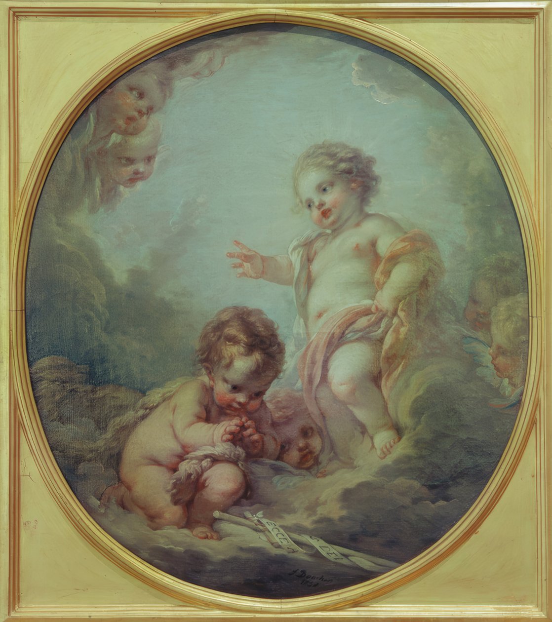 Jesusbarnet välsignar Johannes Döparen av François Boucher