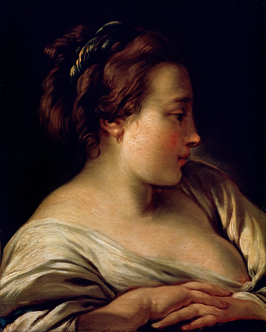 Head of a Girl, 1700-talet av François Boucher