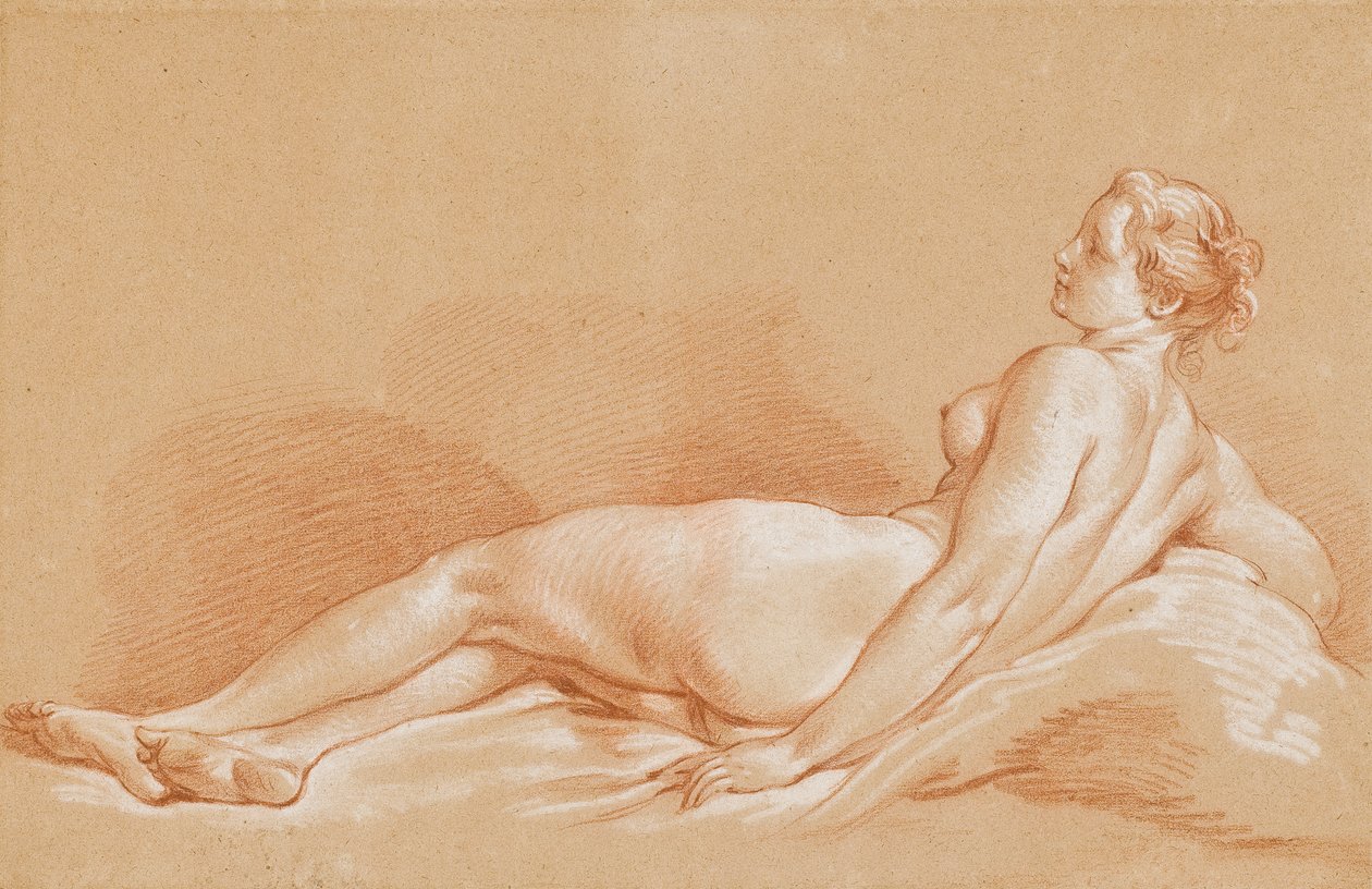 ung kvinna liggande av François Boucher