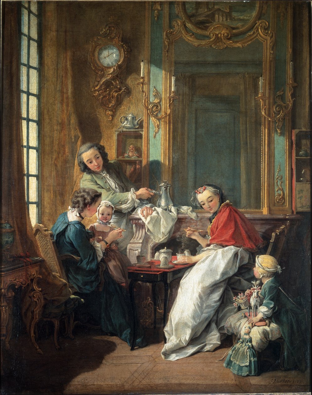 Lunchscen i en borgerlig interiör av François Boucher