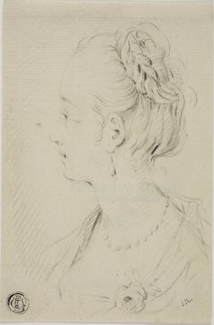 Profilbyst av ung kvinna av François Boucher
