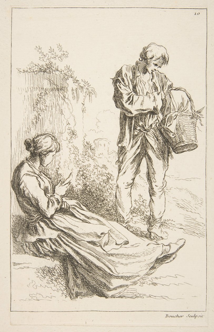 Skissblad, 1753. av François Boucher