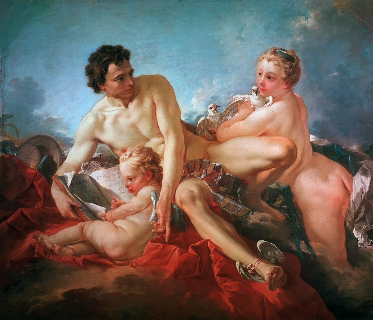Amors utbildning av François Boucher