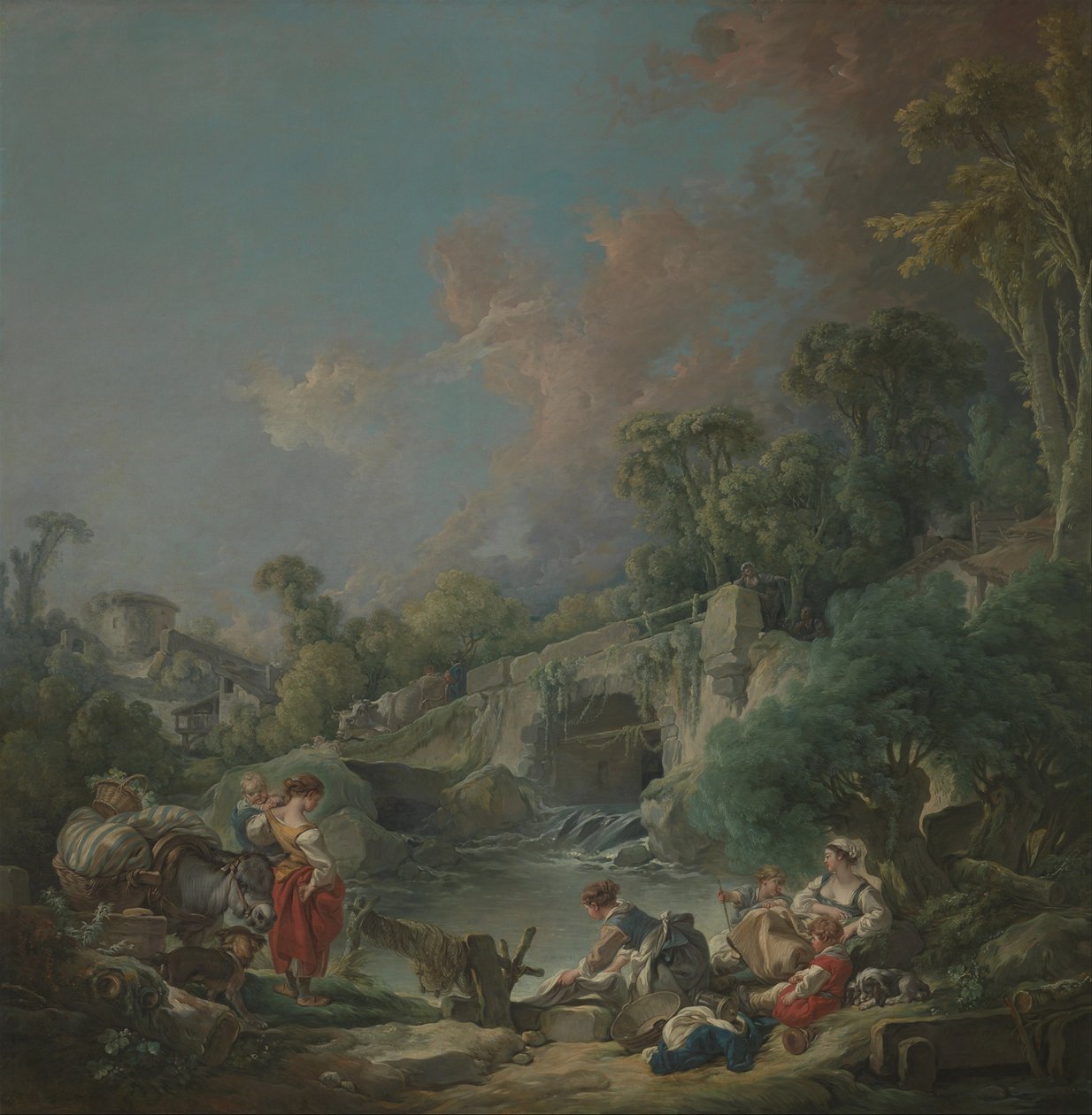 Tvättskvinnor, 1768 av François Boucher