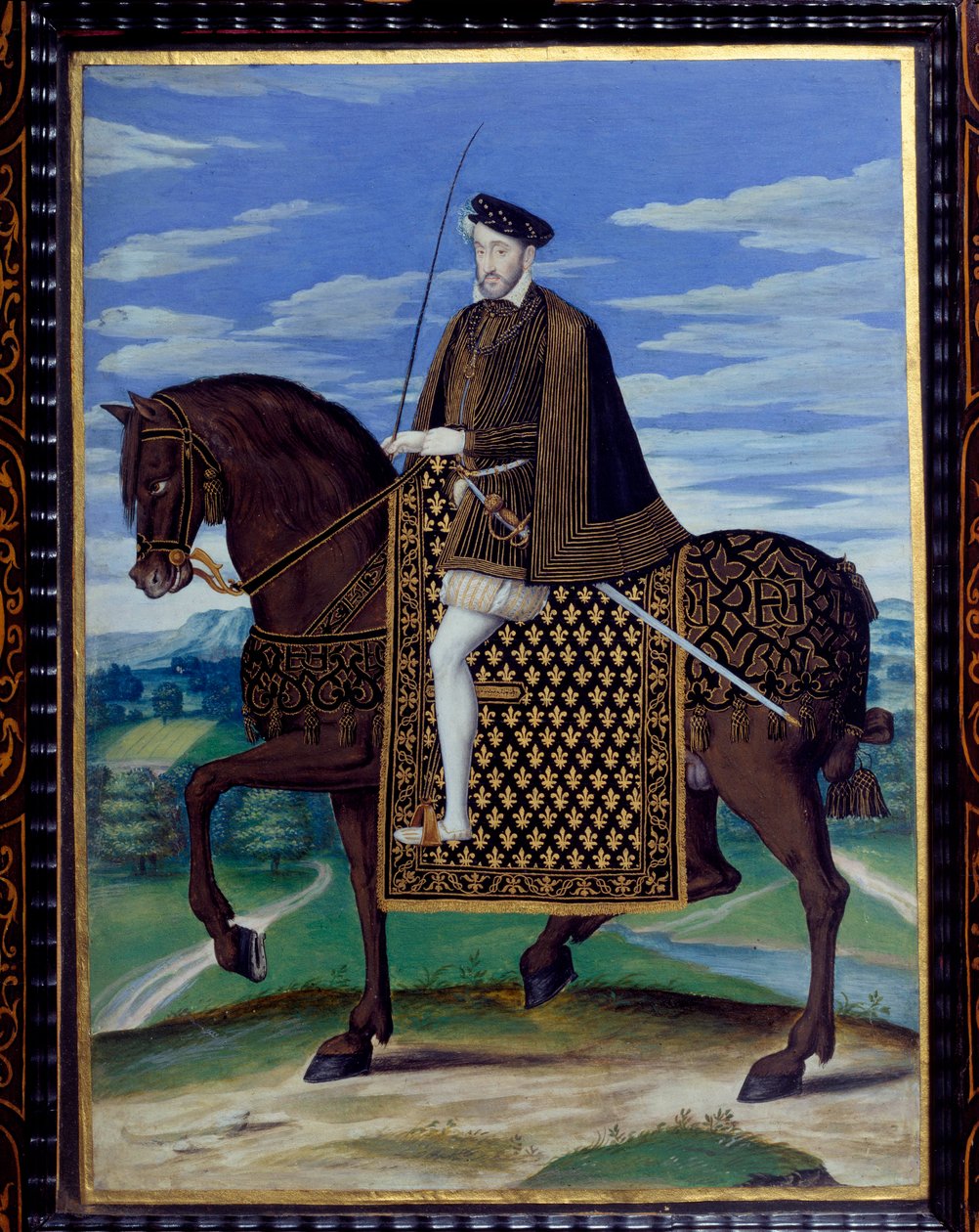 Ridsporträtt av Henrik II av François Clouet