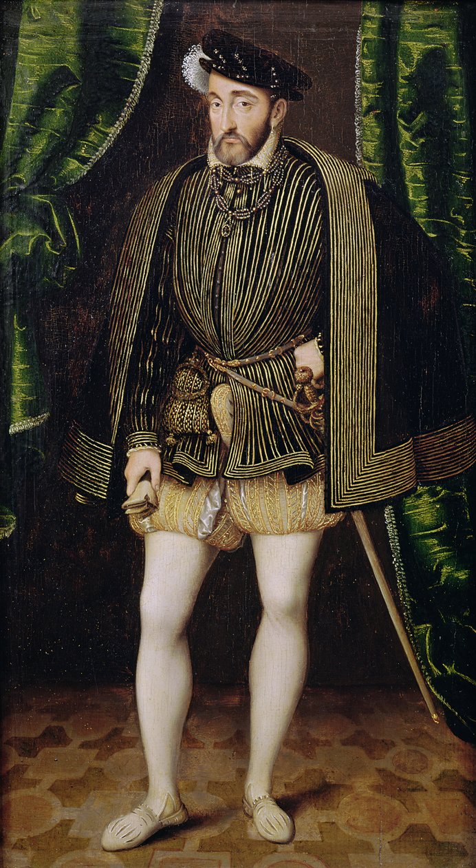 Porträtt av Henrik II (1519-59) av François Clouet