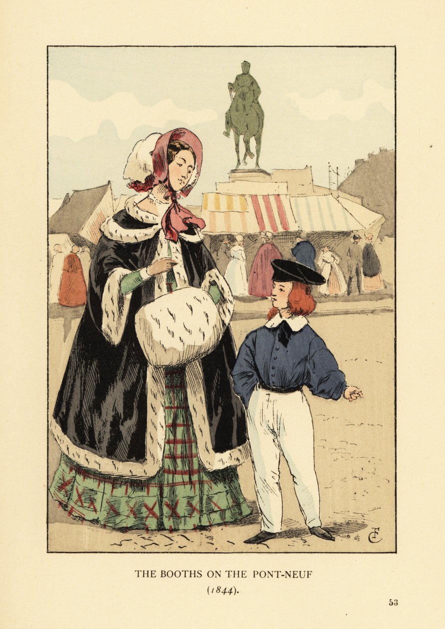 Båsen på Pont Neuf, Paris av François Courboin