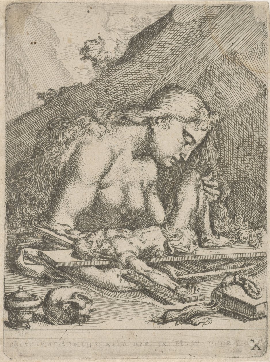 Sankta Maria Magdalena som en ångerfull syndare av François Joseph Lonsing