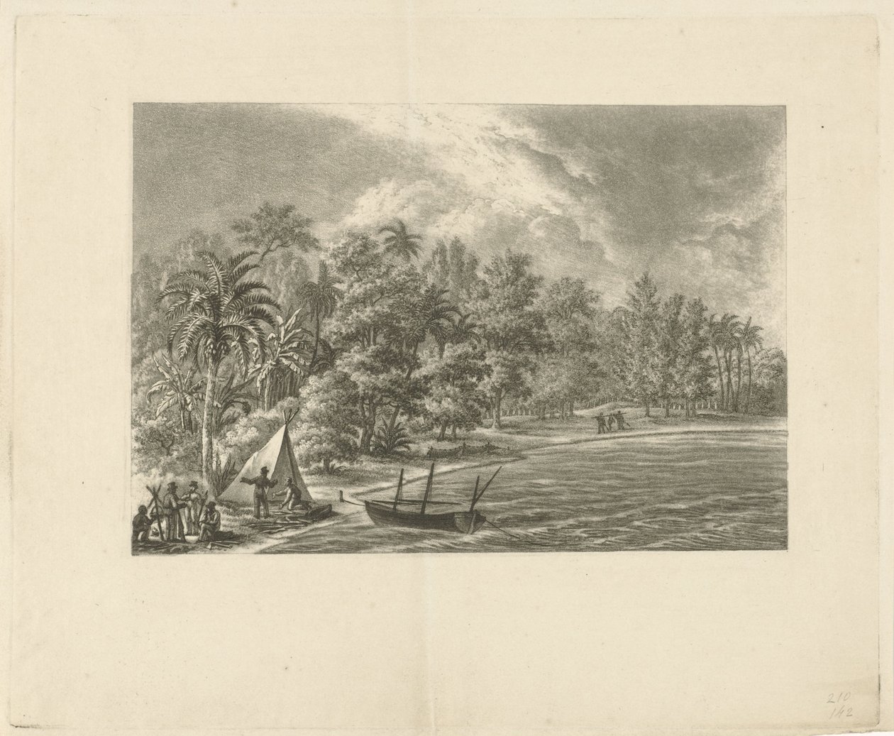 Tropiskt landskap av François Joseph Pfeiffer (II)