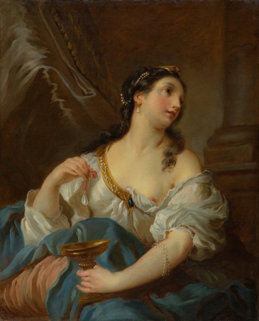 Cleopatra, cirka 1722-1724 (olja på duk) av François Le Moyne