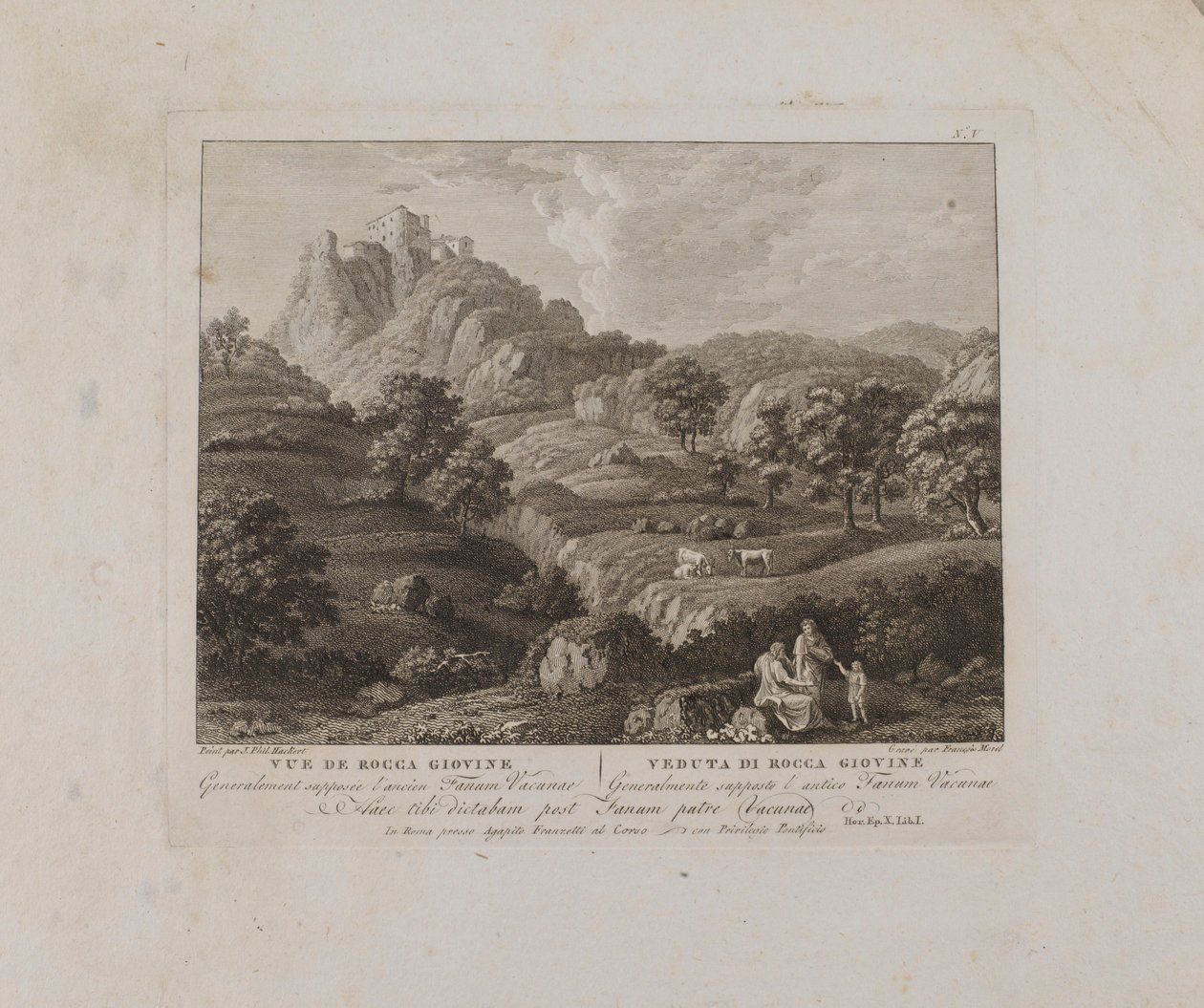 Vue de Rocca Giovine (nr V) av François Morel