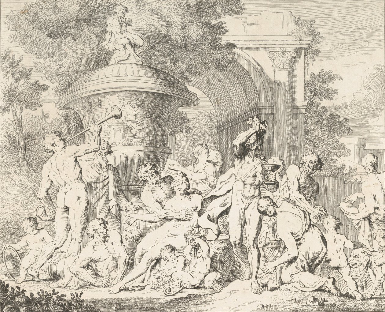 Bachnal, K. 1710-40. av François Roëttiers