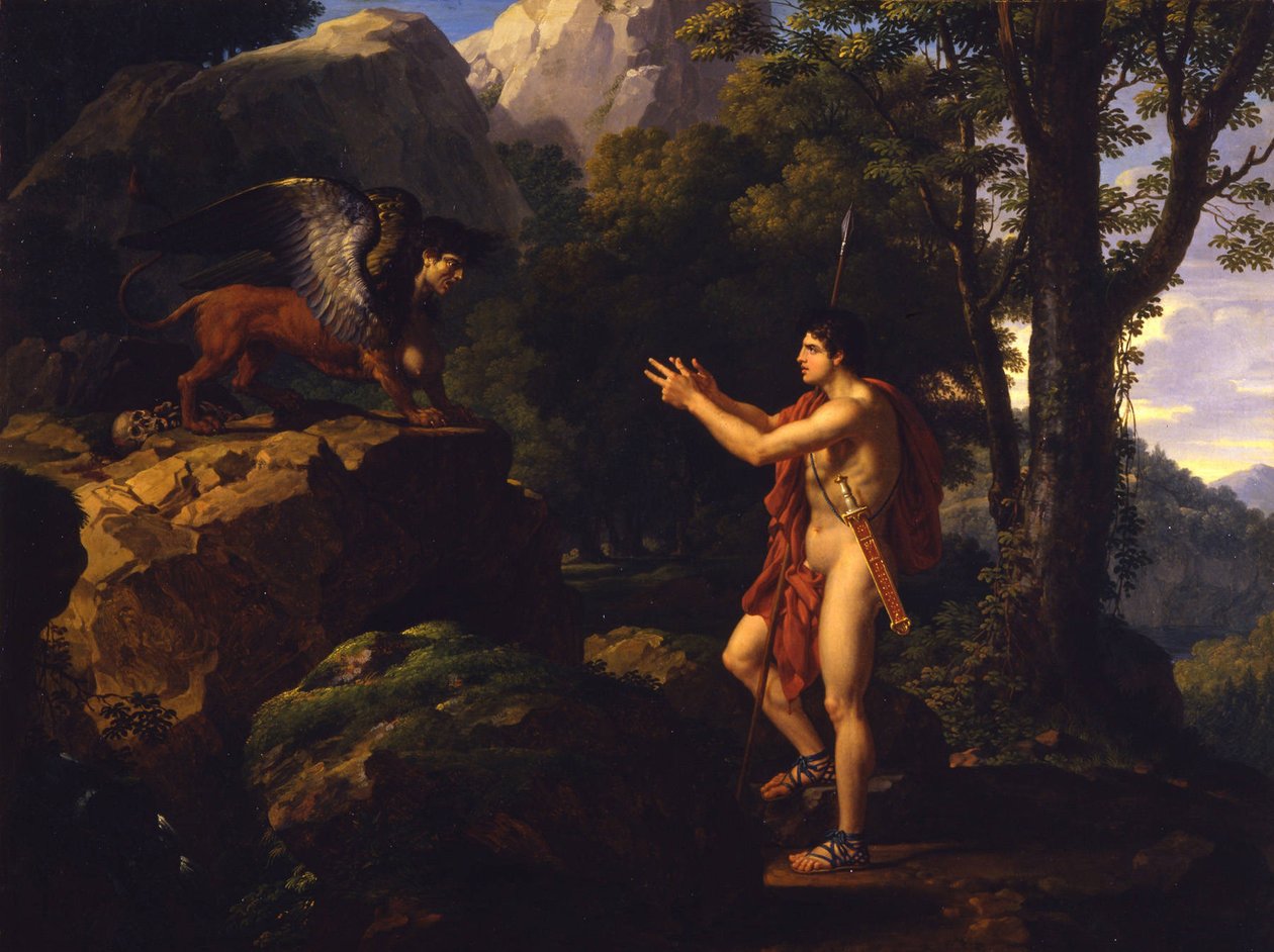 Oidipus och sfinxen av Francois Xavier Fabre