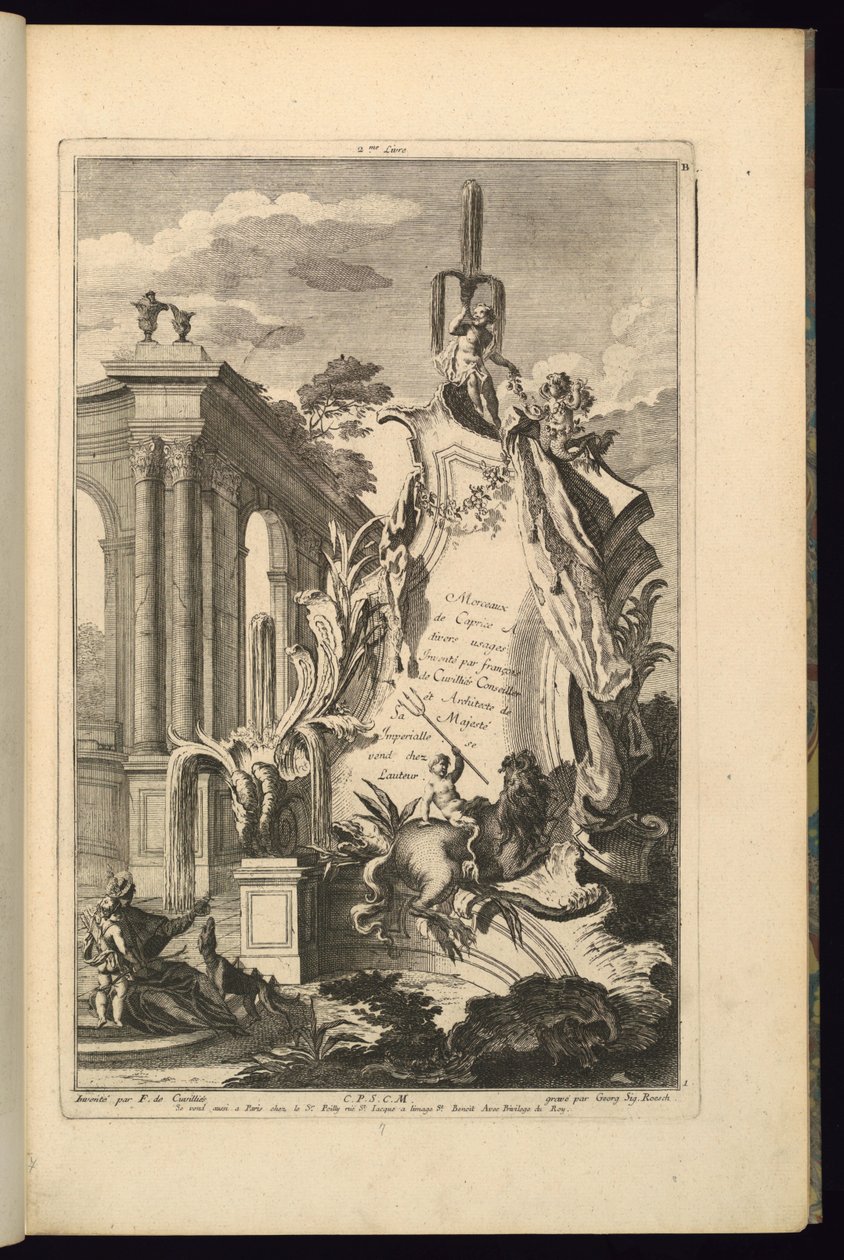 Design för Cartouche av François de Cuvilliés the Elder