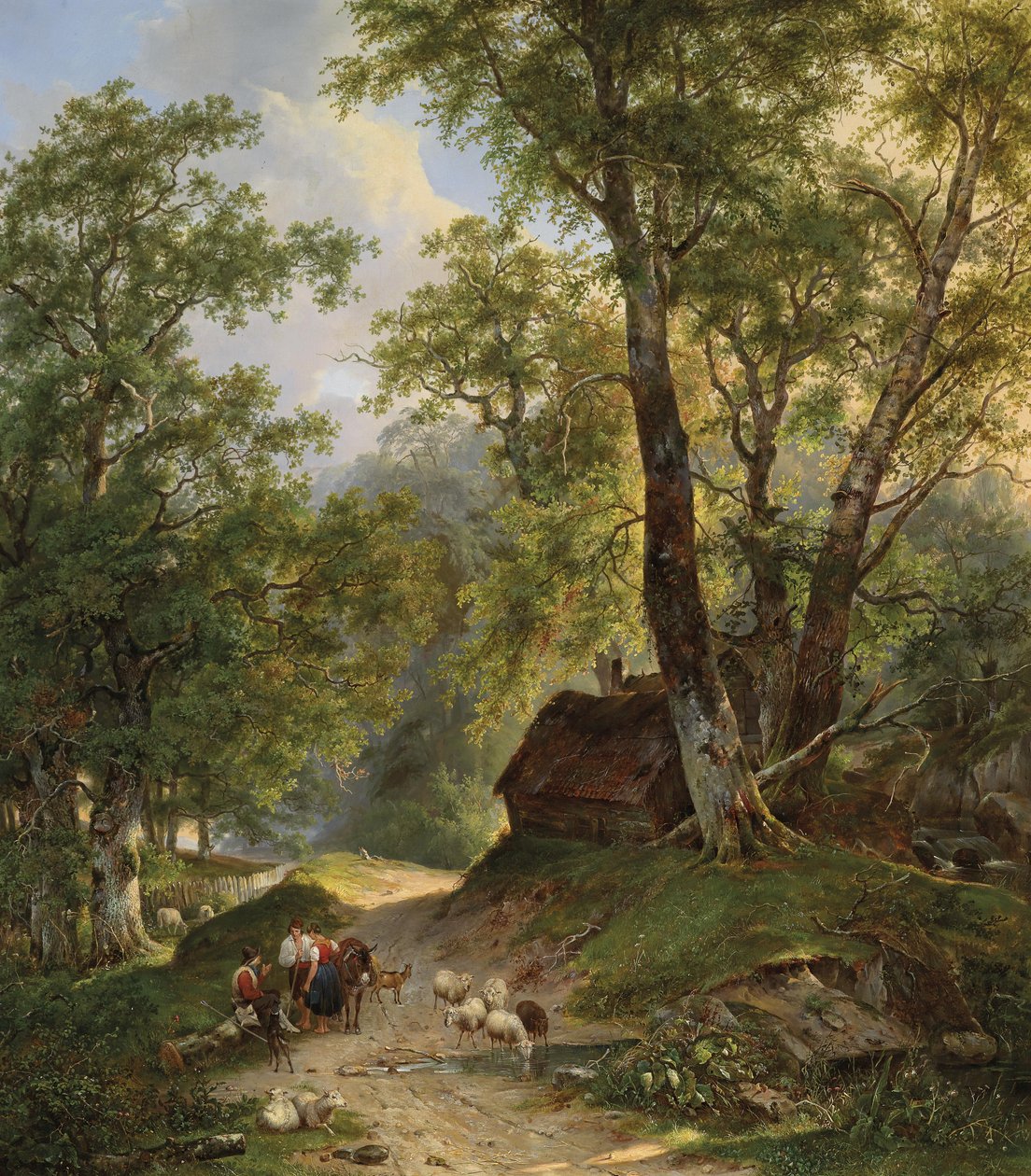 Begegnung der Hirten am Heimweg av Frans Arnold Breuhaus de Groot