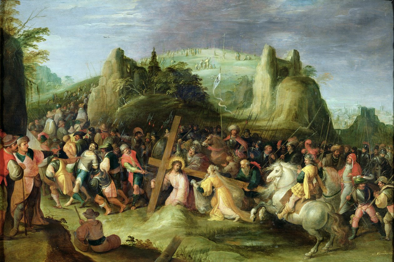 Kristus på vej til Golgata swed av Frans II Francken the Younger