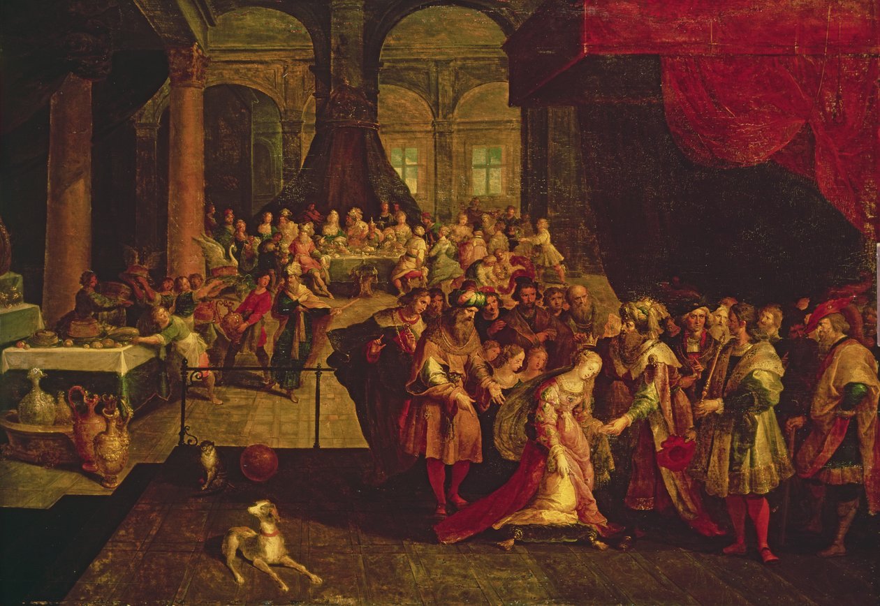 Kung Ahasveros kröner Ester av Frans II Francken the Younger