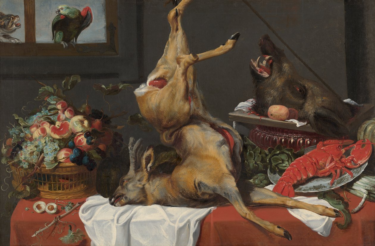 Stilleben med död hjort av Frans Snyders or Snijders