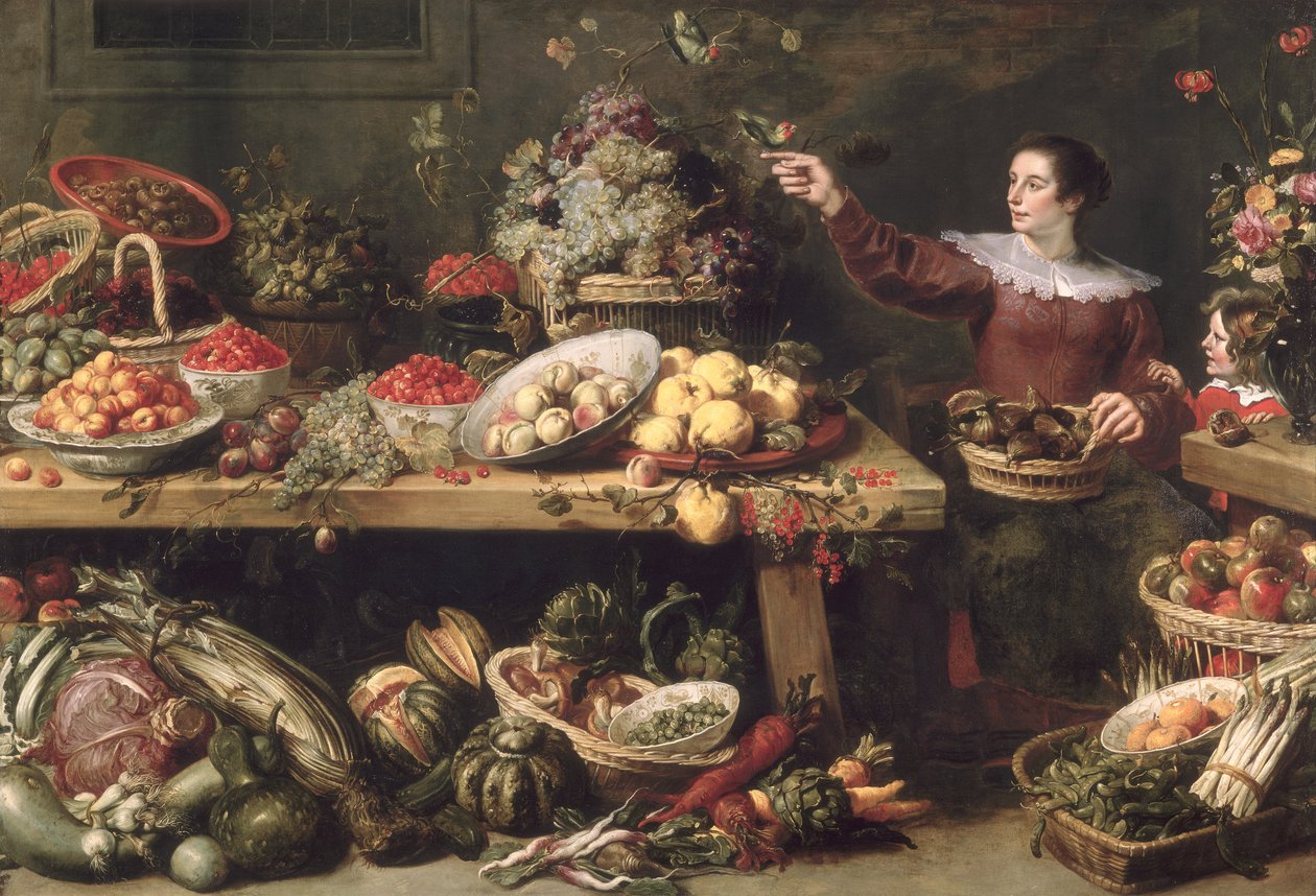 Stilleben med frukt och grönsaker av Frans Snyders or Snijders