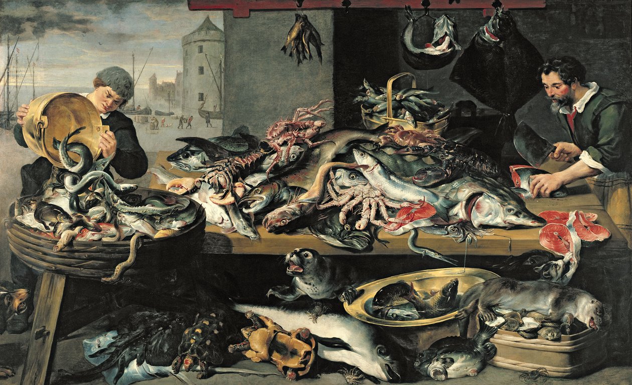 Fiskmarknaden av Frans Snyders or Snijders