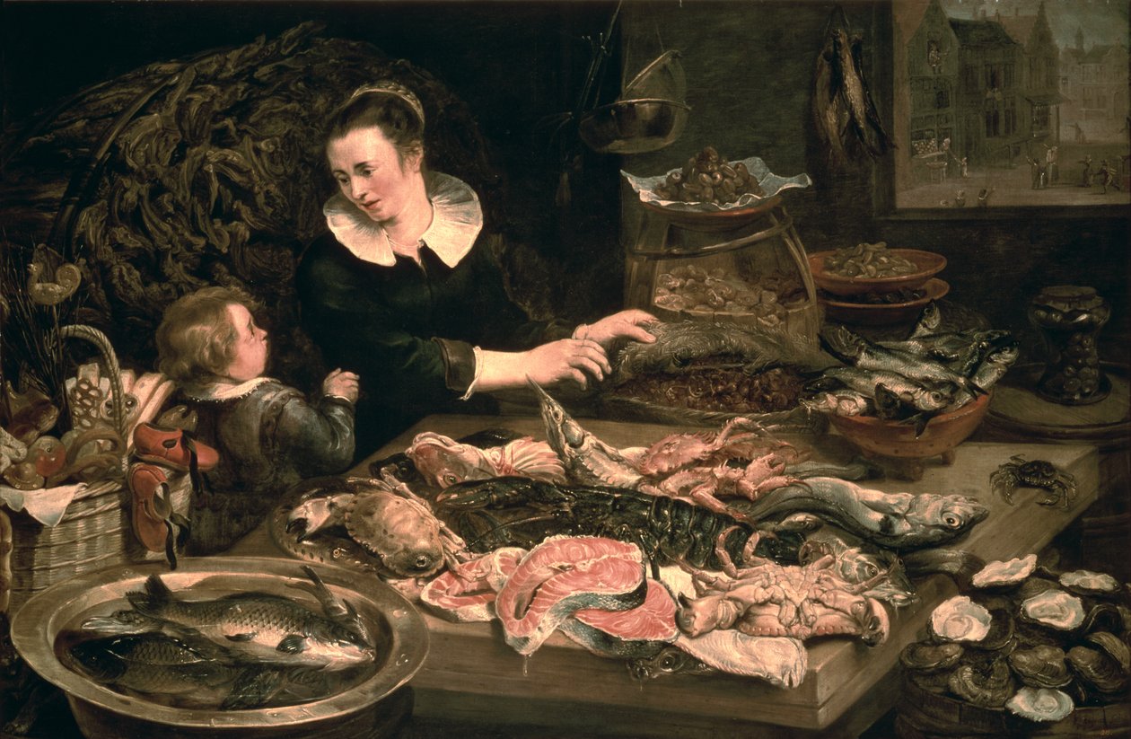 Fiskhandlaren av Frans Snyders or Snijders