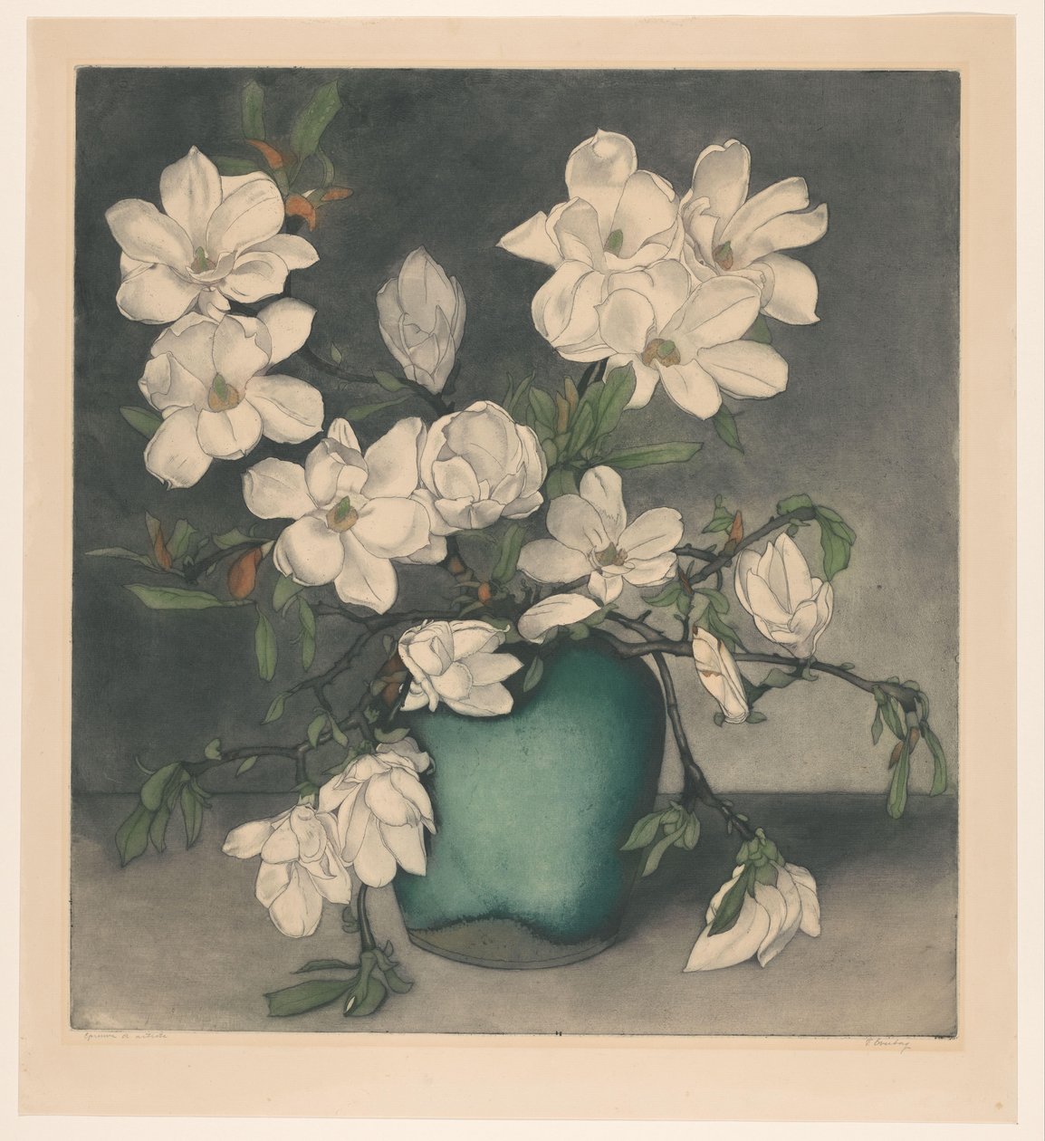 Magnoliatacken av Frans Everbag (signed by artist)
