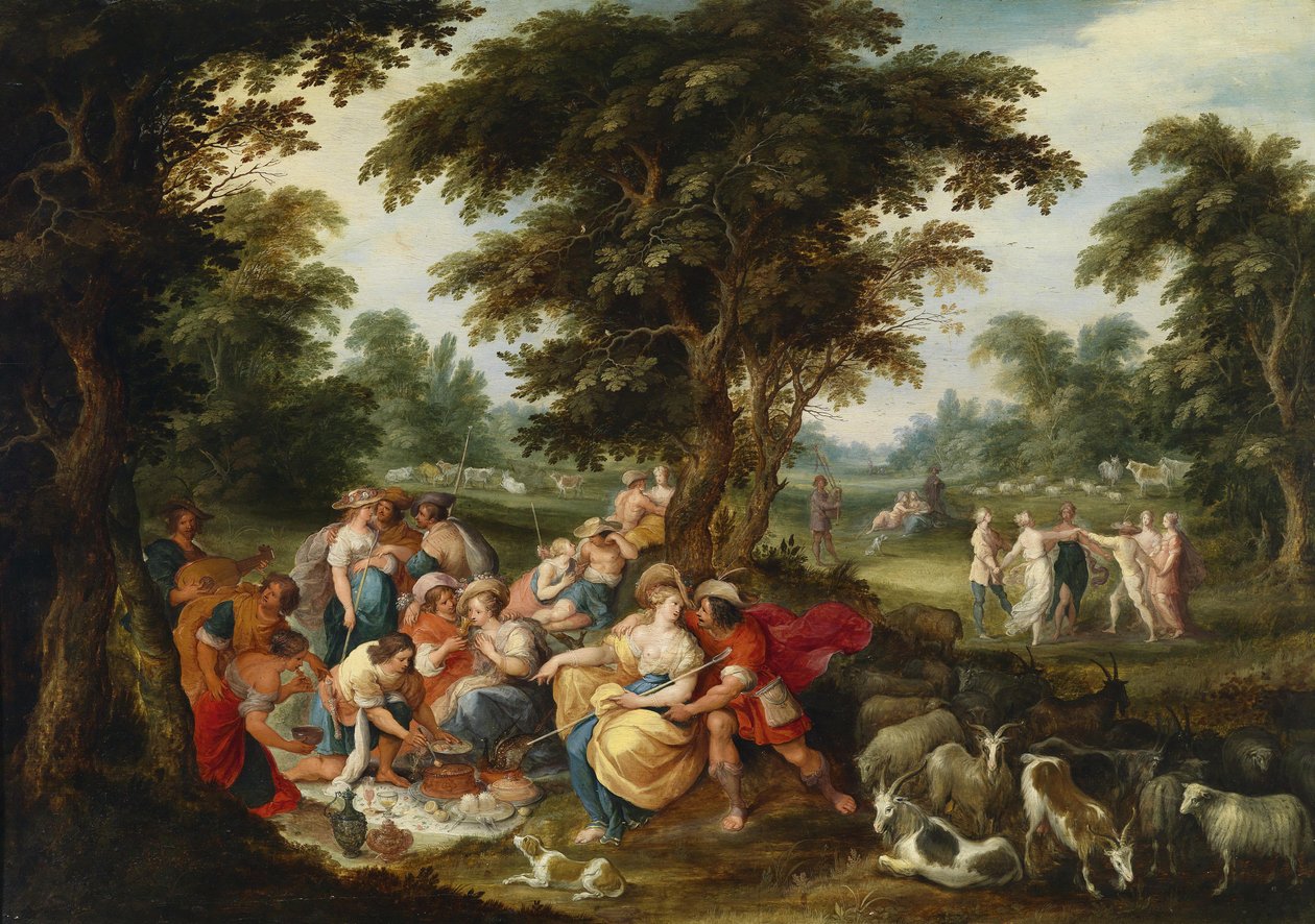 Arcadia. Den gyllene åldern av Frans Francken the Younger
