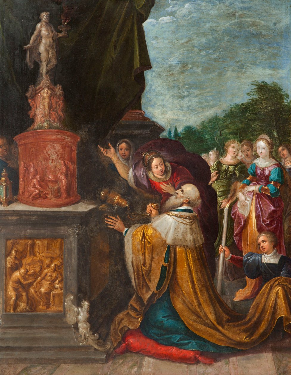 ソロモン王の偶像崇拝。 スウェーデンの av Frans Francken the Younger