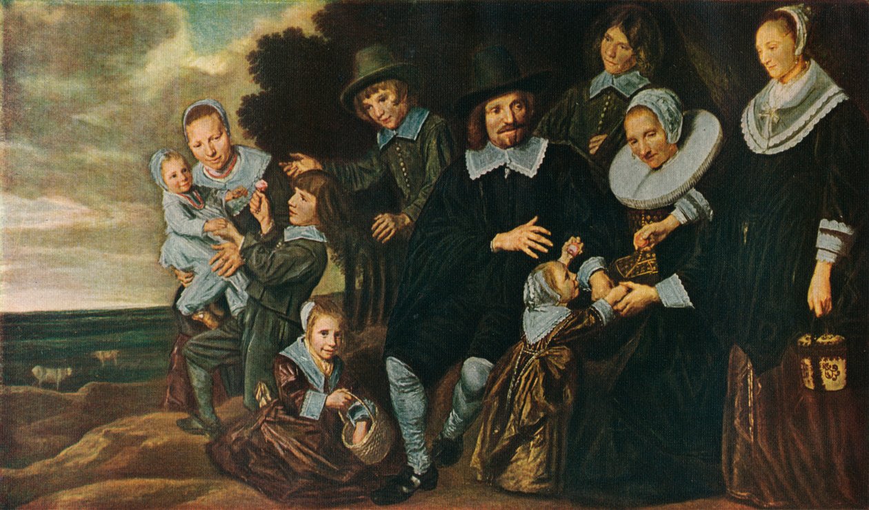 En familjegrupp i ett landskap, 1647-50 av Frans Hals