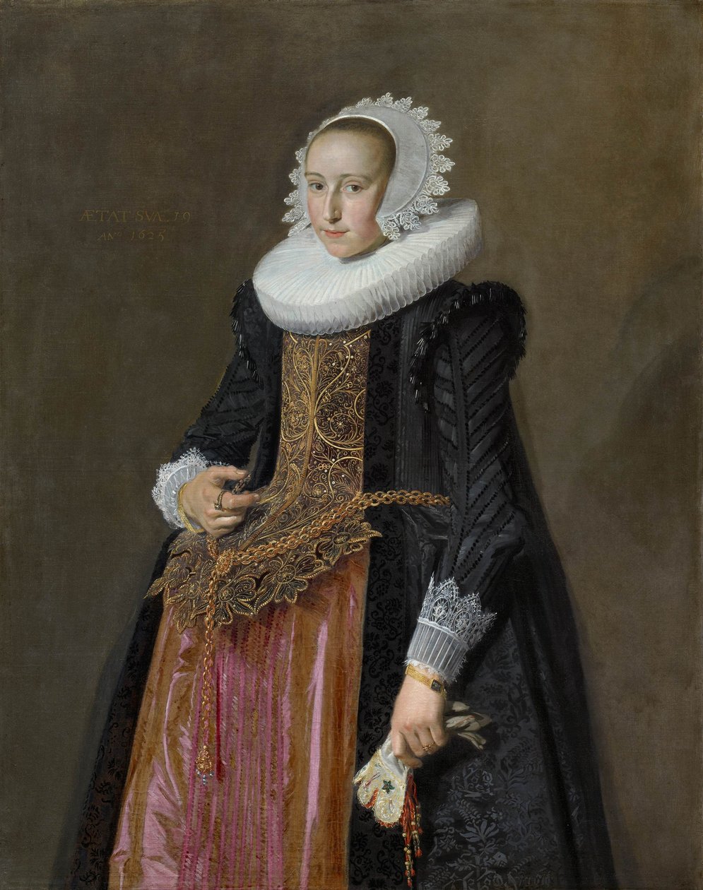 Porträtt av Aletta Hanemans (1606-1653) av Frans Hals