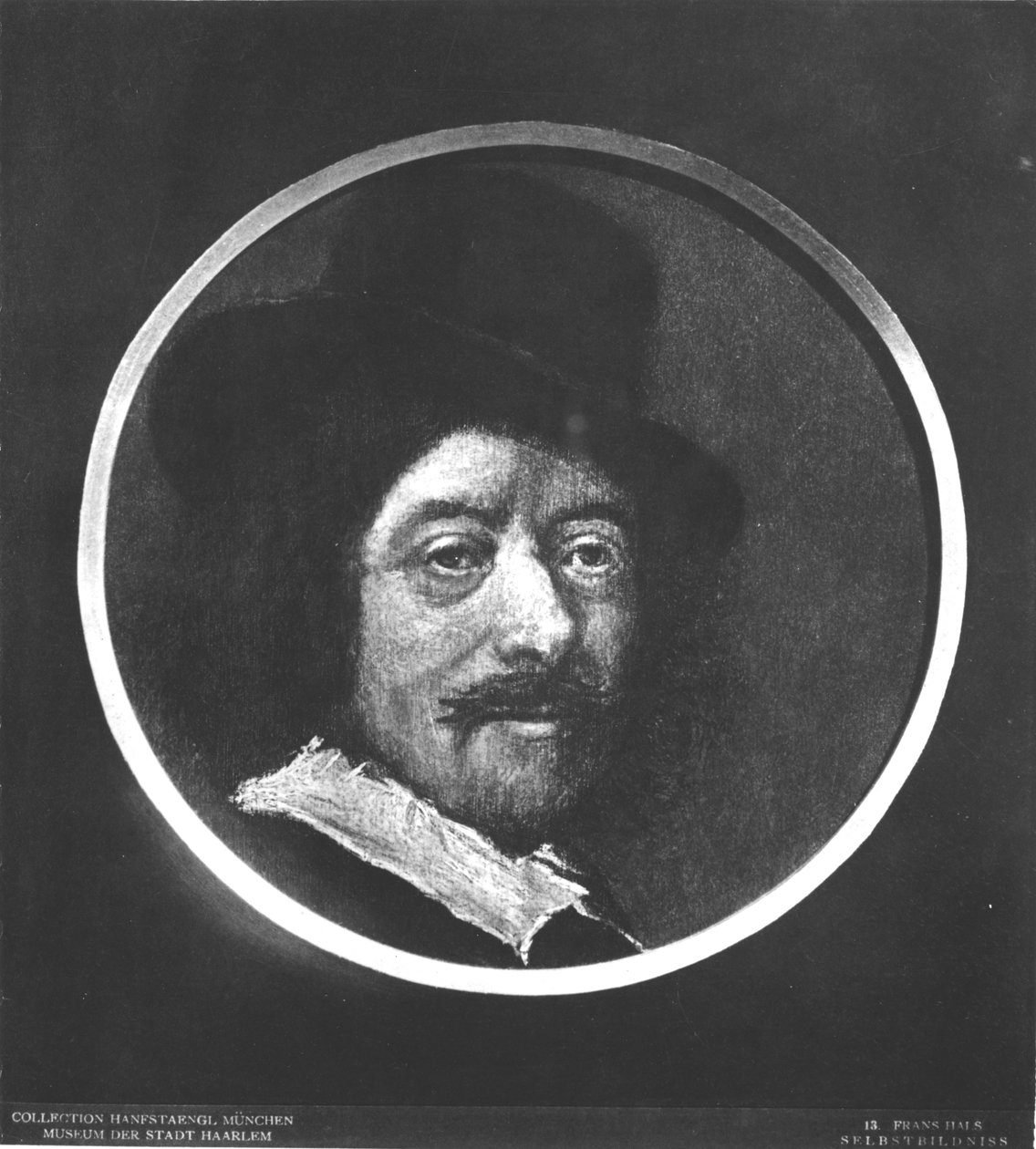 Självporträtt (bw foto) av Frans Hals