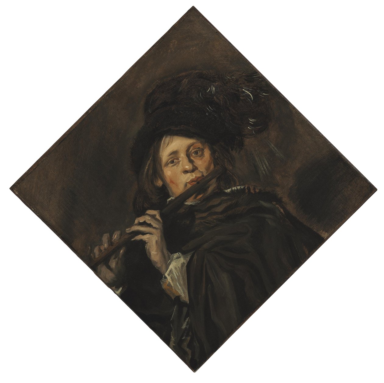 Ung man spelar en flöjt av Frans Hals