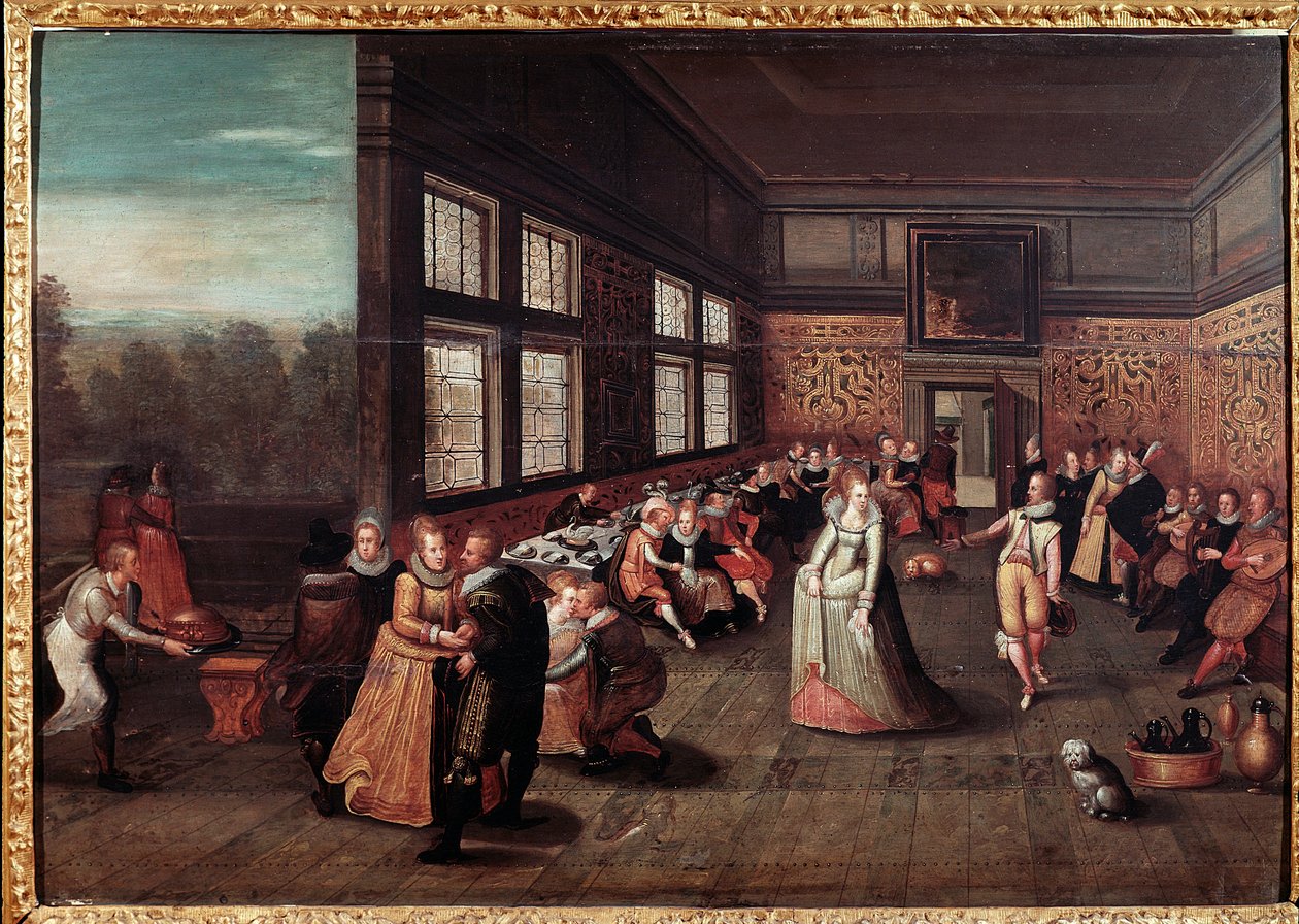 Dansare vid det flamländska hovet (Målning av Frans II Pourbus