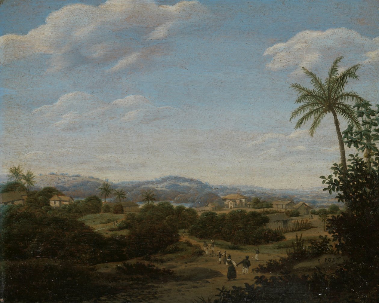 Brasilianskt landskap Brasilianskt landskap av Frans Post