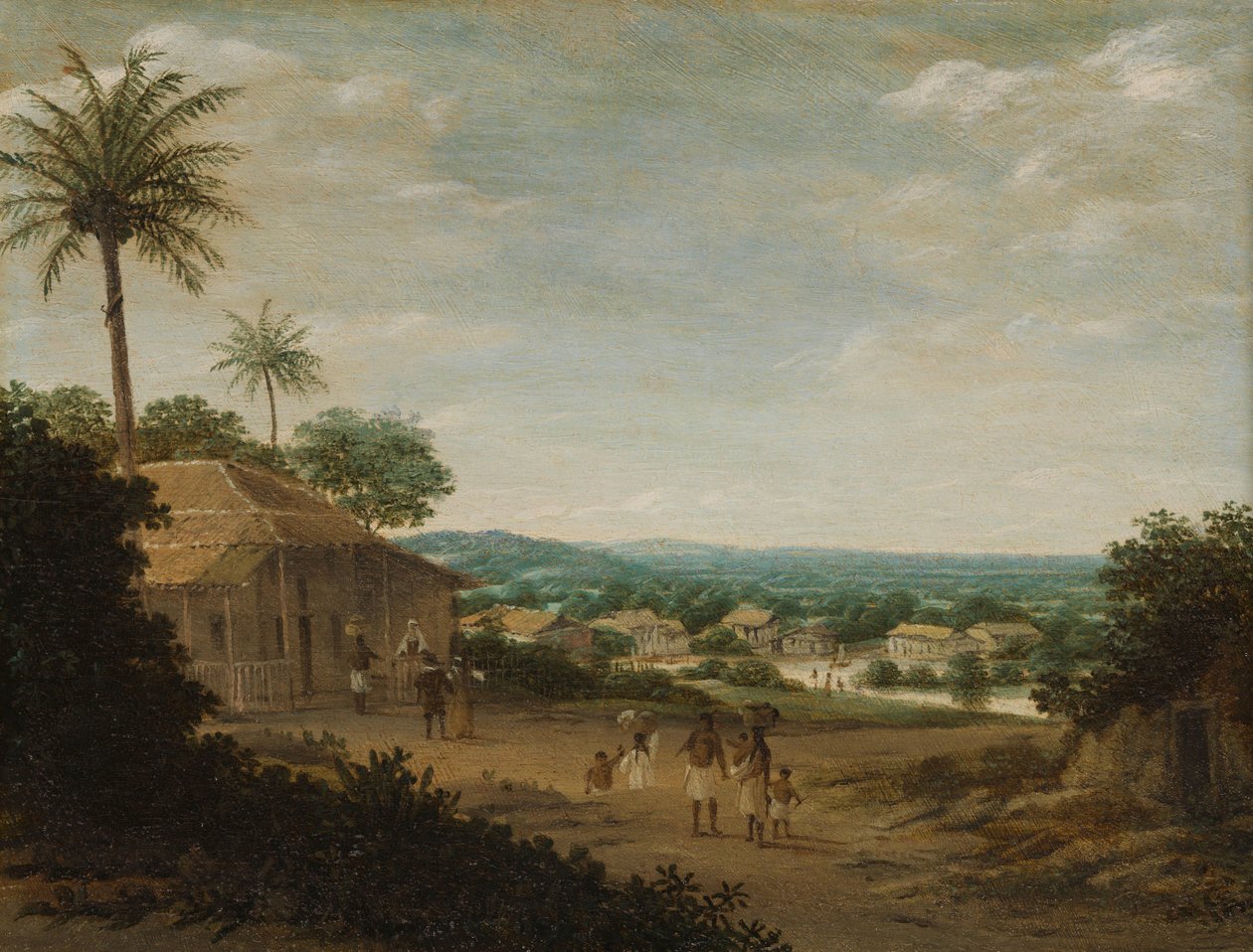 Brasiliansk by Brasiliansk by av Frans Post